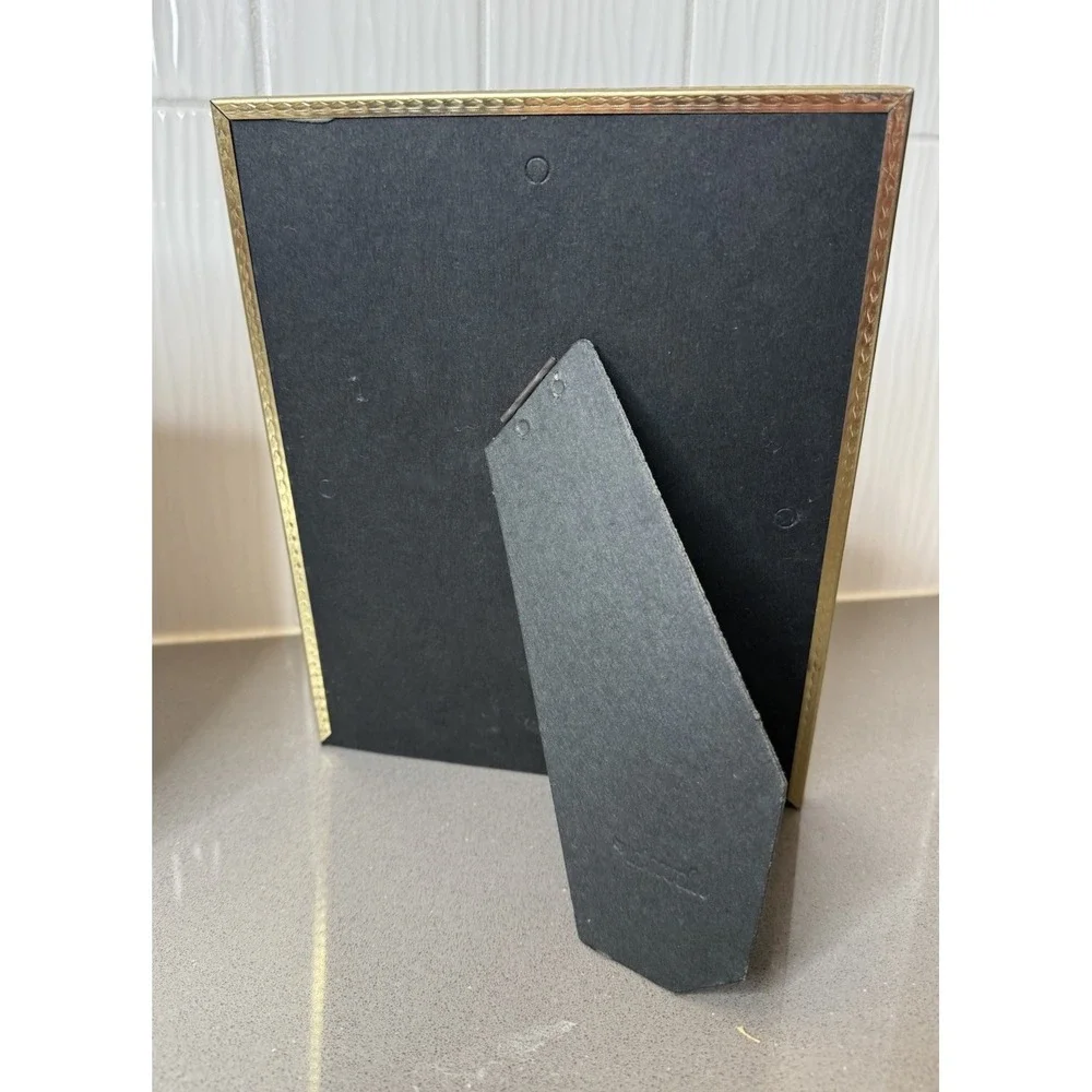 Lot of 2 Vintage MCM Hollywood Brass Metal Picture Frame Gold Tone 8 x 10 GUC